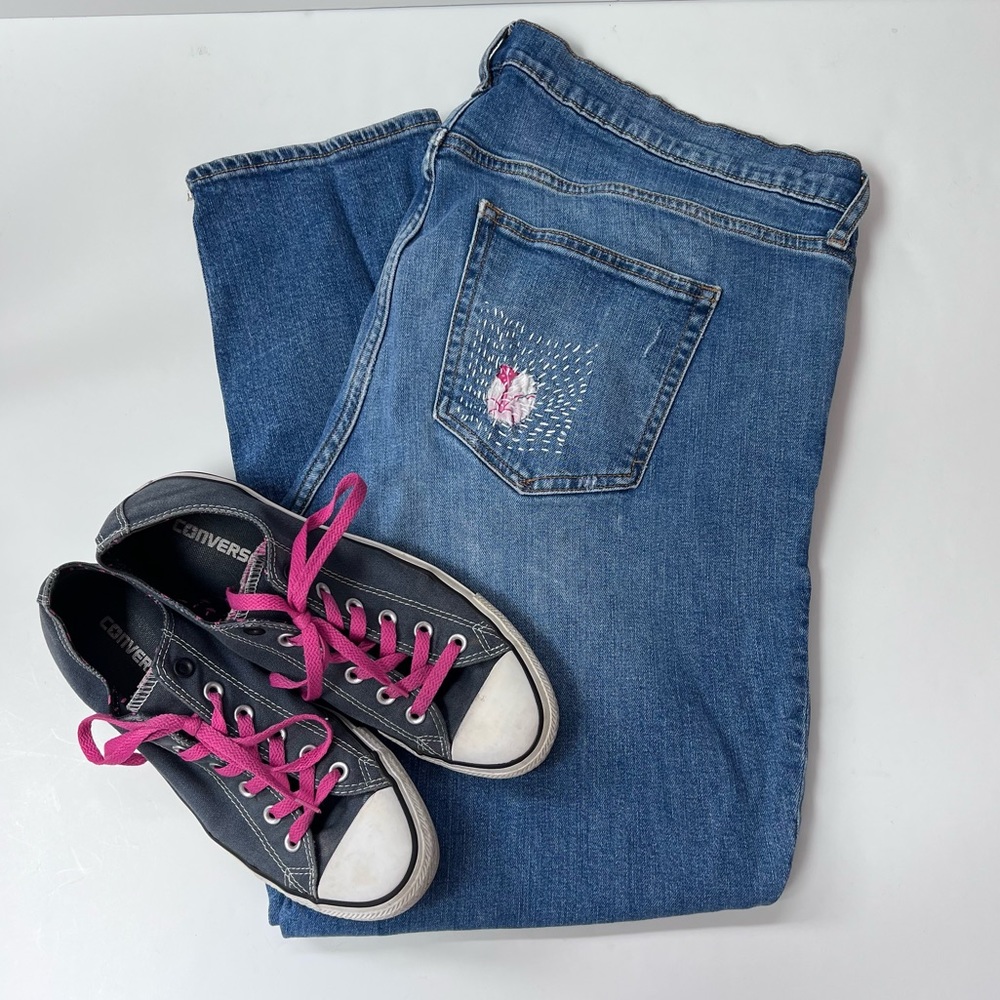 Embellished Gap Real Straight Denim